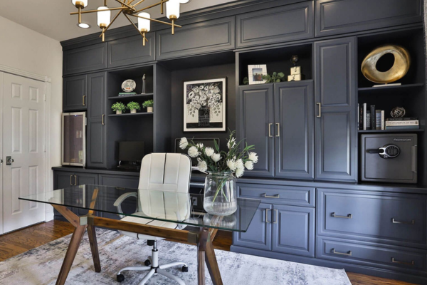 painted laundry storage cabinets
