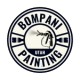 Bompani Painting official logo featuring a spray gun icon, representing professional cabinet painting in Salt Lake City.