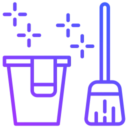 Clean process icon for laundry cabinet painting in Salt Lake City representing quick work with minimal mess