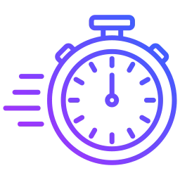 Line icon of a stopwatch representing Bompani Painting’s fast and clean cabinet painting process, minimizing disruption for homeowners in Salt Lake City