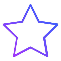 Line icon of a star representing Bompani Painting’s professional cabinet painting services in Salt Lake City, with finishes that look brand new