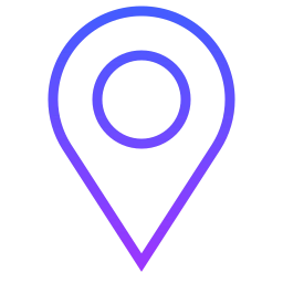 Line icon of a location pin symbolizing Bompani Painting’s trusted local cabinet painting services in Salt Lake City with personalized care