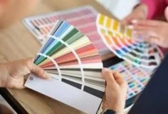 Plan your cabinet painting project Color samples used to plan a cabinet painting project with style and finish options